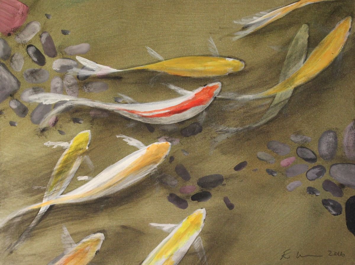 Pond Fish Subtle Gold III by Ellen Wilkinson