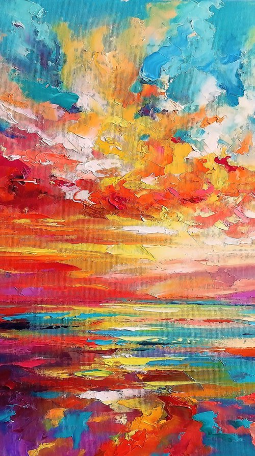 Abstract morning seascape 02 by Andrej  Ostapchuk
