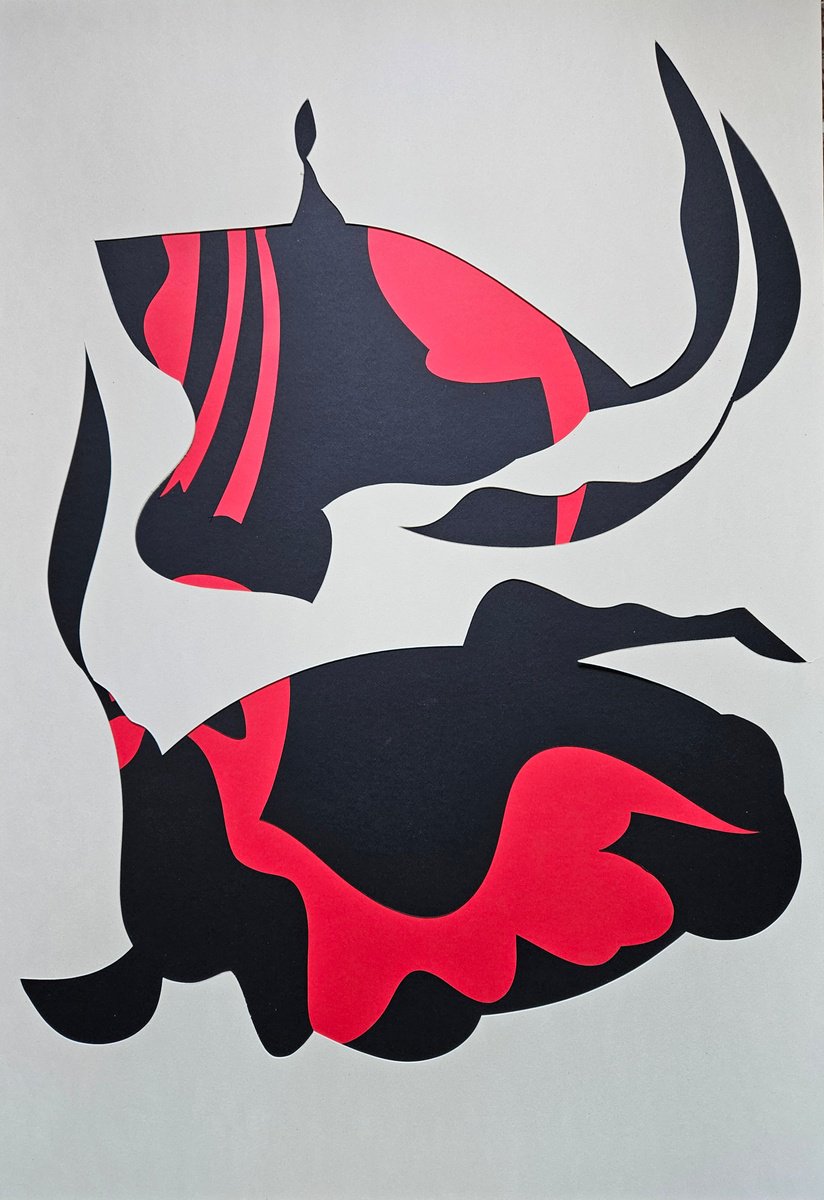 Surrealistic Abstract Collage By Stefano Mazzolini, 28 X 41", Torpes, Original Artwork