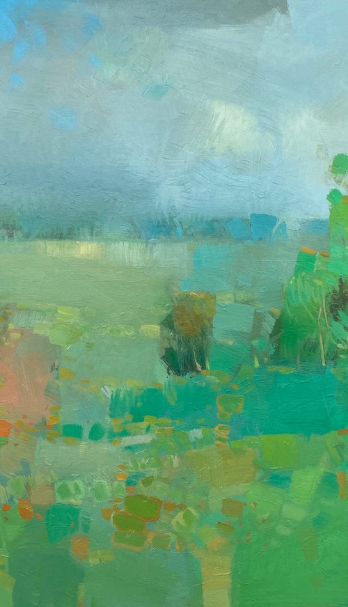 Summer Day, Original oil painting, Handmade artwork, One of a kind by Vahe Yeremyan