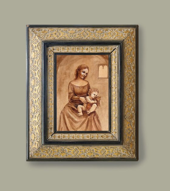 Study of the Madonna and Child with a Cat