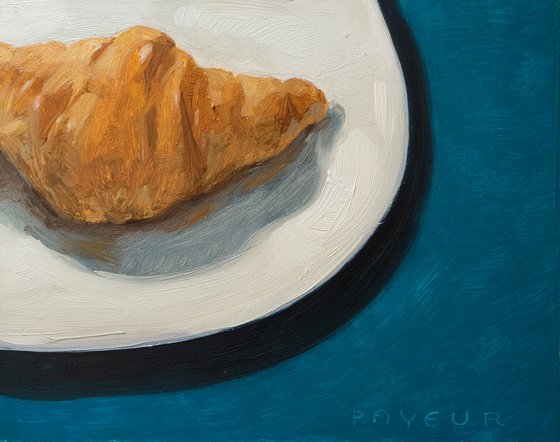 good morning - still life of a french croissant