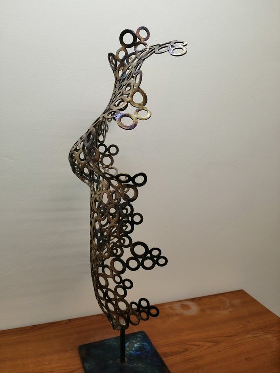 Tosia, female metal sculpture