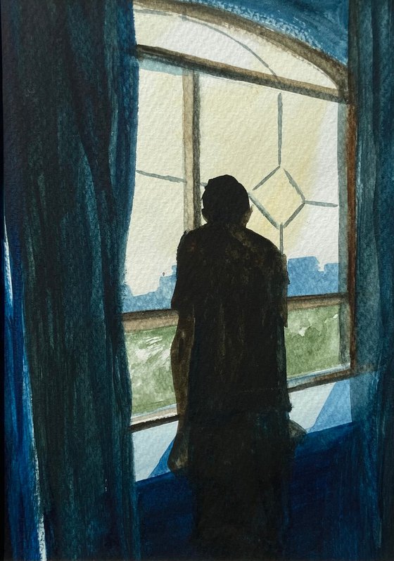 By the window