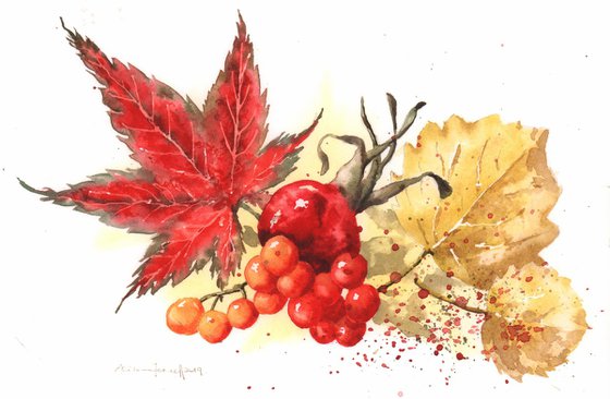 Fall Flourish - Original Watercolour Painting