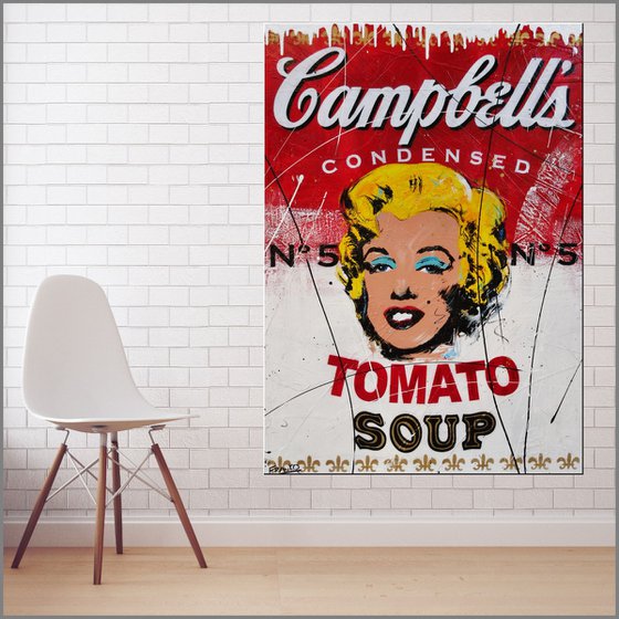 The Best Soup 140cm x 100cm Marilyn Monroe Texture Urban Pop Art