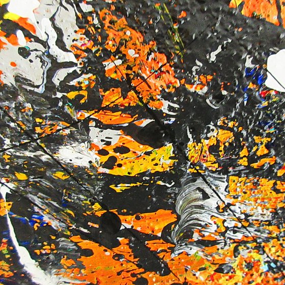 CONVEERGENCE 13, Pollock style, Framed