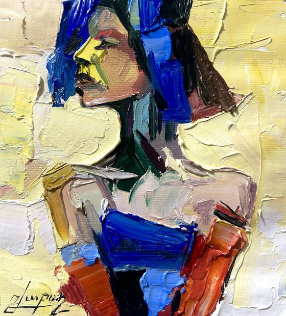 Portrait in Blue and Gold
