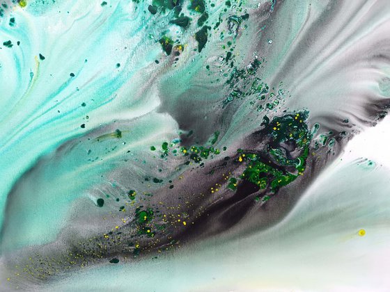 Nature 476 — Abstract Turquoise Surge
