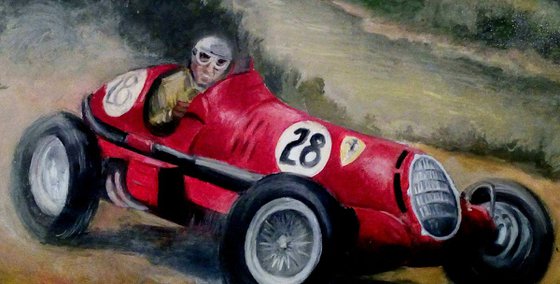 Nuvolari racing on Alfa Romeo 16C