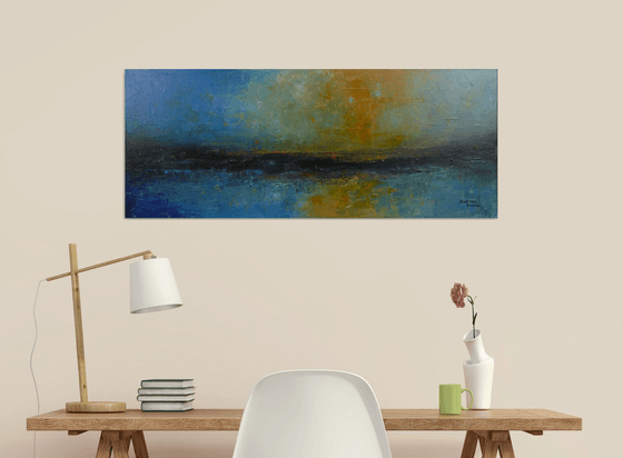 Mellow Shore  (Panoramic Seascape, 100x40cm)