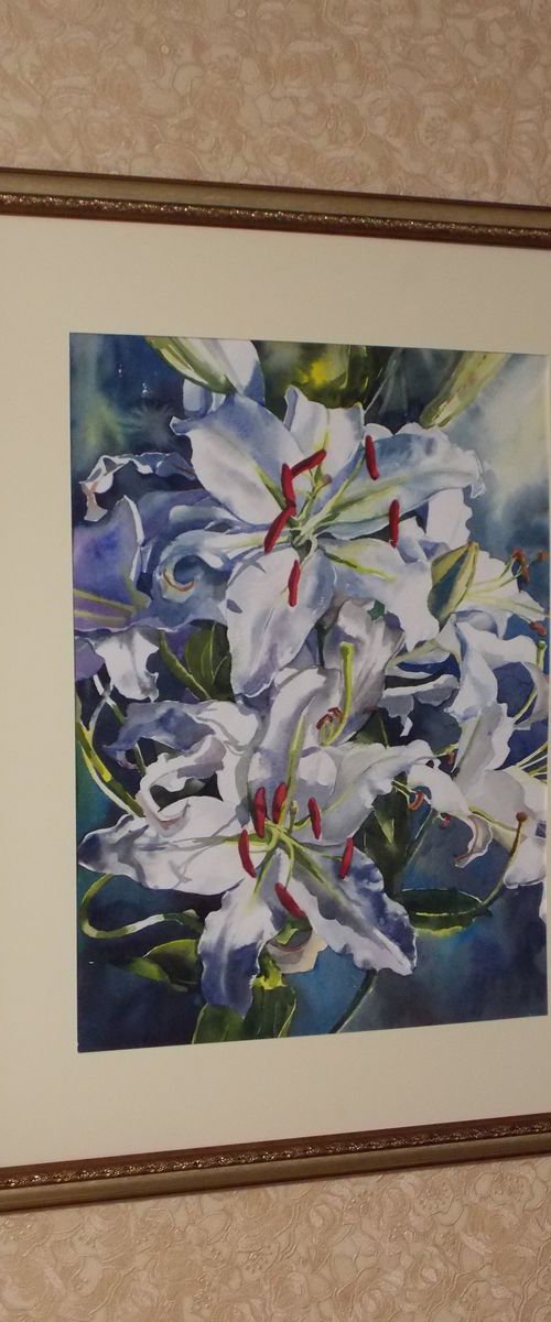 WHITE LILIES #3 by Yurii Pashkov