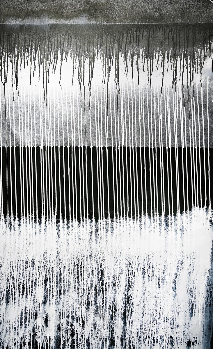 Abstract Acrylic Painting By Sumit Mehndiratta, 27 X 46", Avalanche, Original Artwork