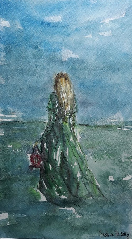 The Woman in Green.. by Snezana Djordjevic