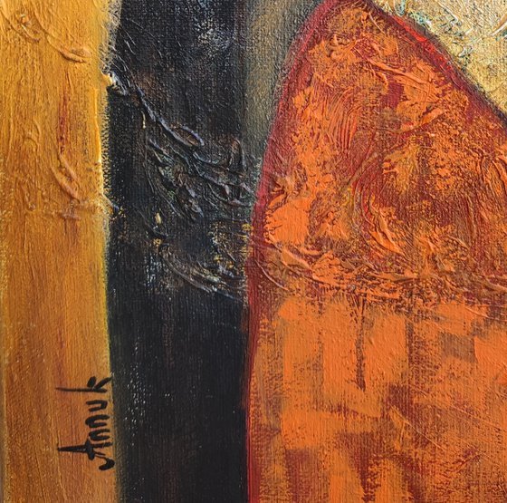 "The red apple"