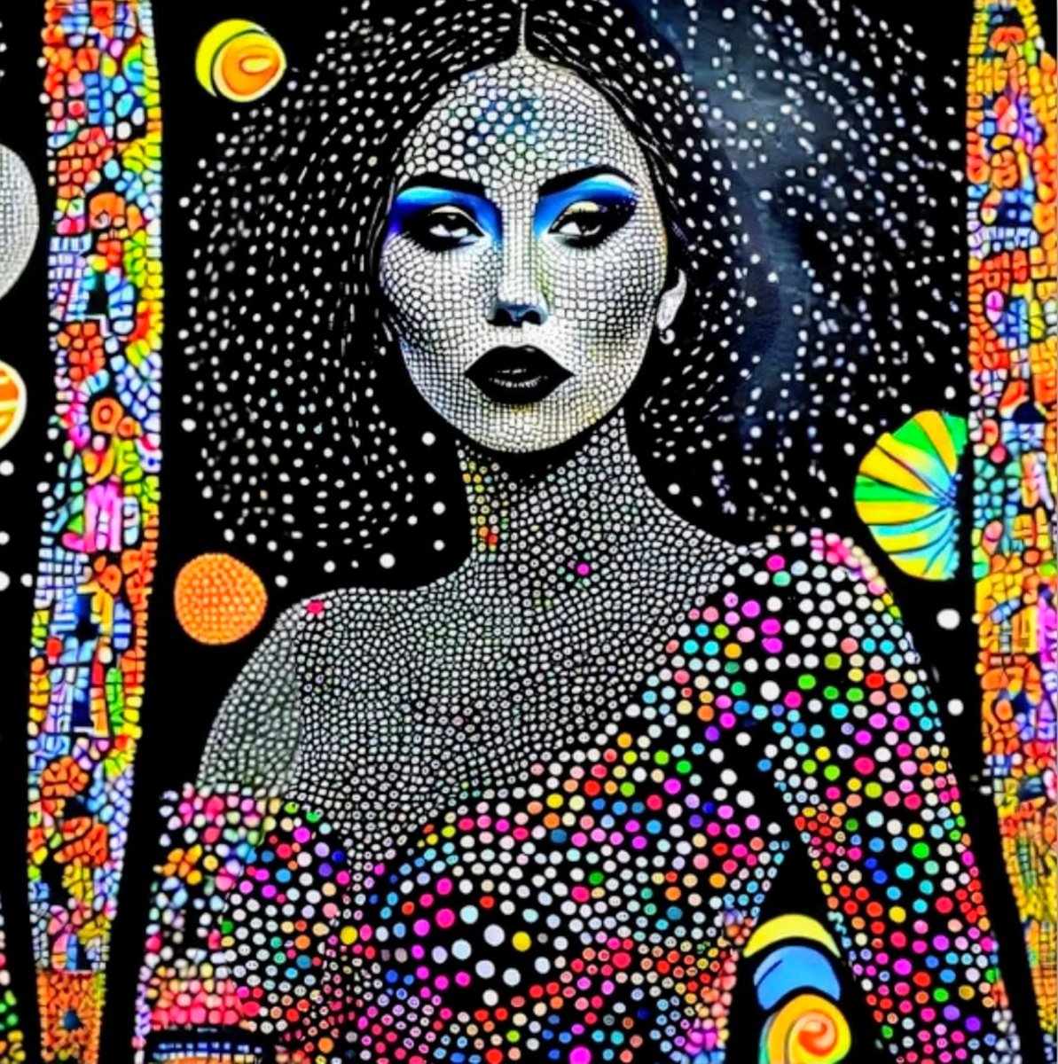 Portrait Print By Sanja Jancic, 37 X 37", Isabella, Original Artwork