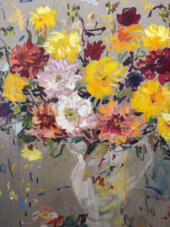 Colourful dahlias