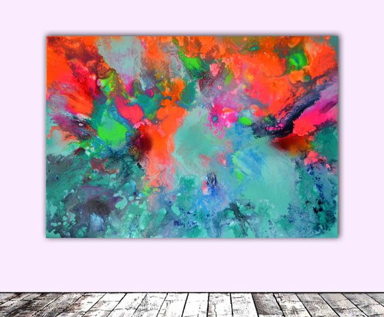 Pure Harmony - Abstract Painting, Modern Fauve Neogestural - Ready to Hang