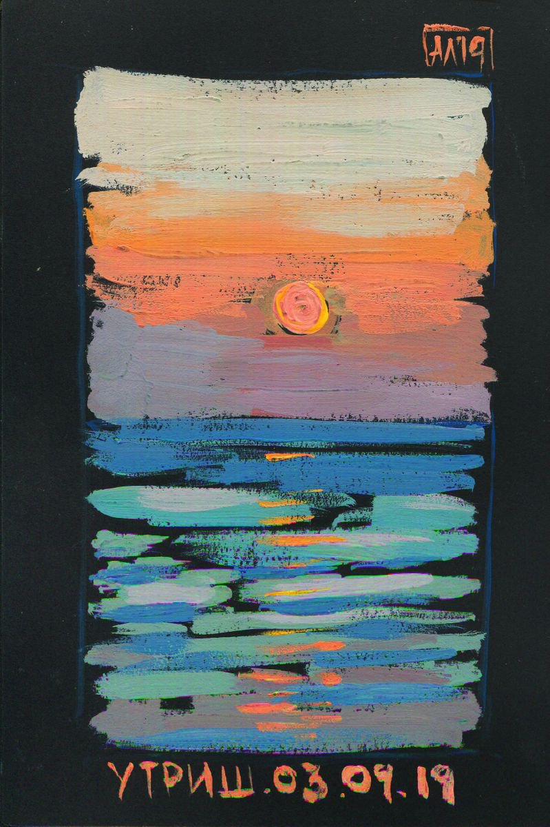 Sunset at sea by Sasha Makieva