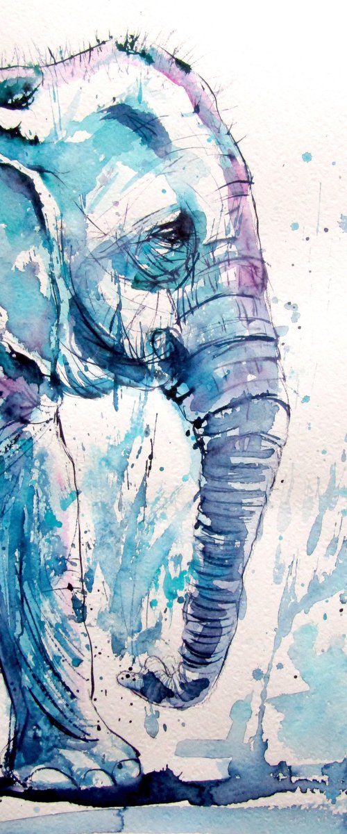 Elephant playing by Kovács Anna Brigitta