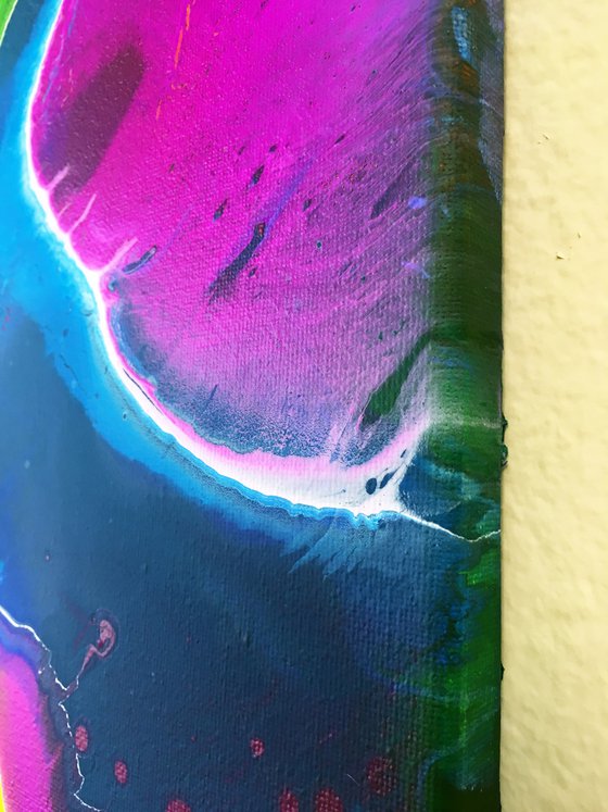 "His And Hers" - FREE USA SHIPPING + Save As A Series - Original PMS Abstract Diptych Fluid Acrylic Paintings On Canvas - 24" x 12"