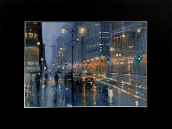 Urban downpour,  New York