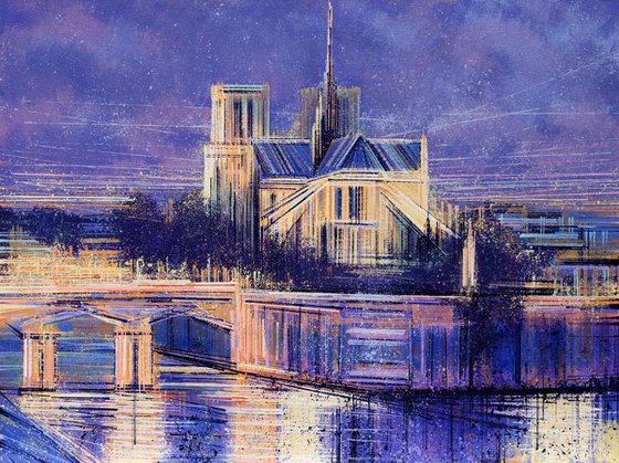 Notre Dame, Paris, In Evening Light