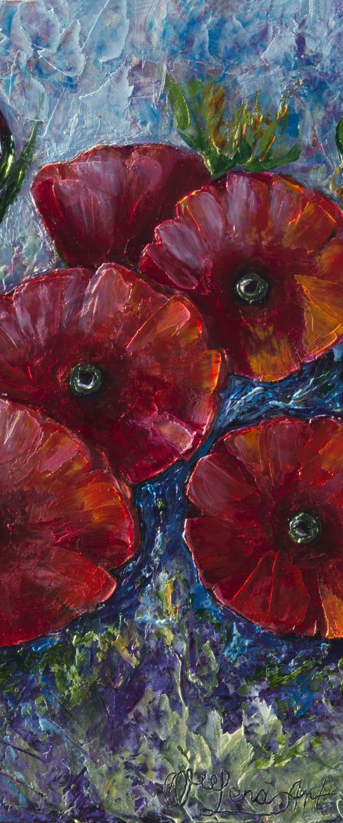 "Bella Fresca poppies" by Lena Owens at OLena Art