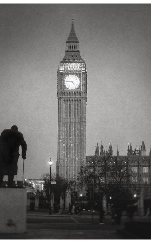 Churchill with Big Ben by Louise O'Gorman
