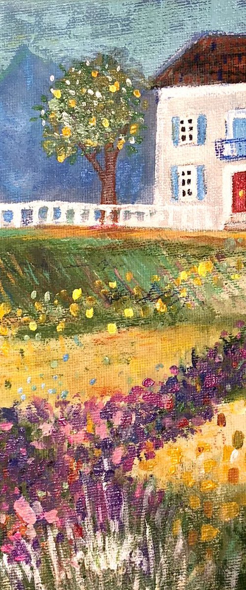 The White House in the Field by Anastasia Mazur-Skrobova