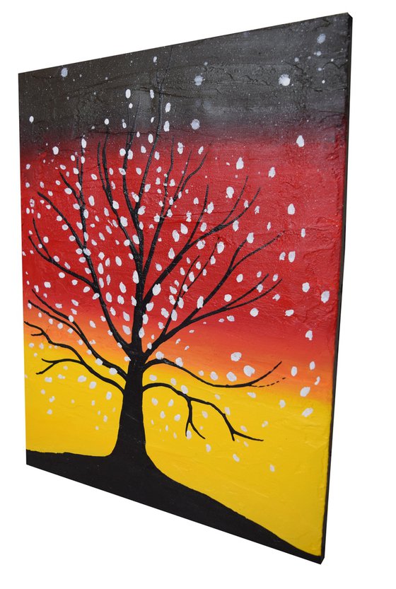 cherry blossom tree painting