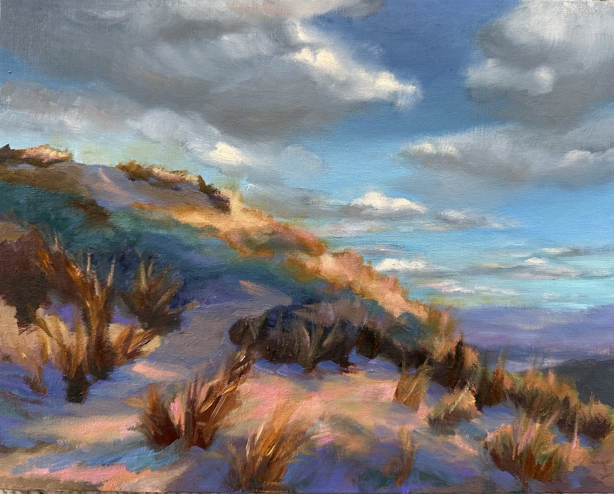 Impressionistic Landscape Oil Painting By Grace Diehl, 10 X 8, Clearing Skies, Original Artwork