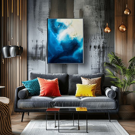 Abstract Ocean Fluid Art