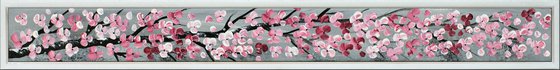 Sakura 2 -  acrylic abstract painting. cherry blossoms, nature painting, framed canvas wall art