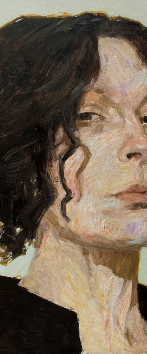 modern expressionist portrait of a woman by Olivier Payeur