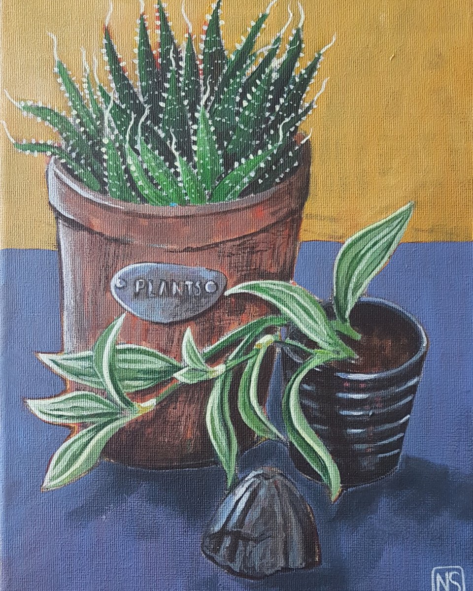 Two Plants and a Fossil by Nina Shilling
