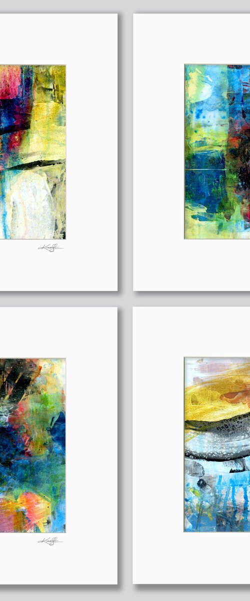 Color Poetry Collection 1 - 4 Abstract Paintings by Kathy Morton Stanion