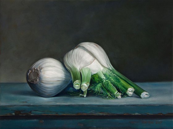 Fennel on the table (Original Oil Painting)