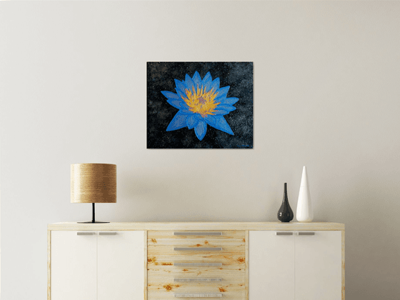 Lotus Galaxy - abstract lotus flower painting