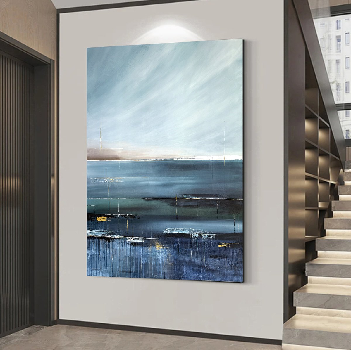 Celestial Drift Over Deep Waters By Tatiana Malinovscaia, 39 X 55, Artwork For Sale On Artfinder