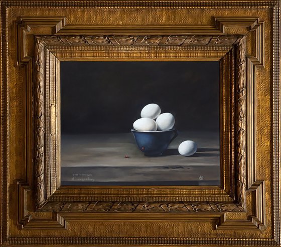 Still Life in Old Dutch Style Eggs