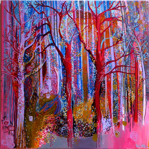 Pathway through the woods by Liz Allen