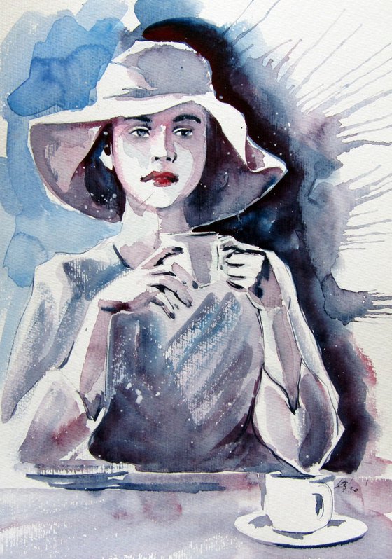 Girl with coffee