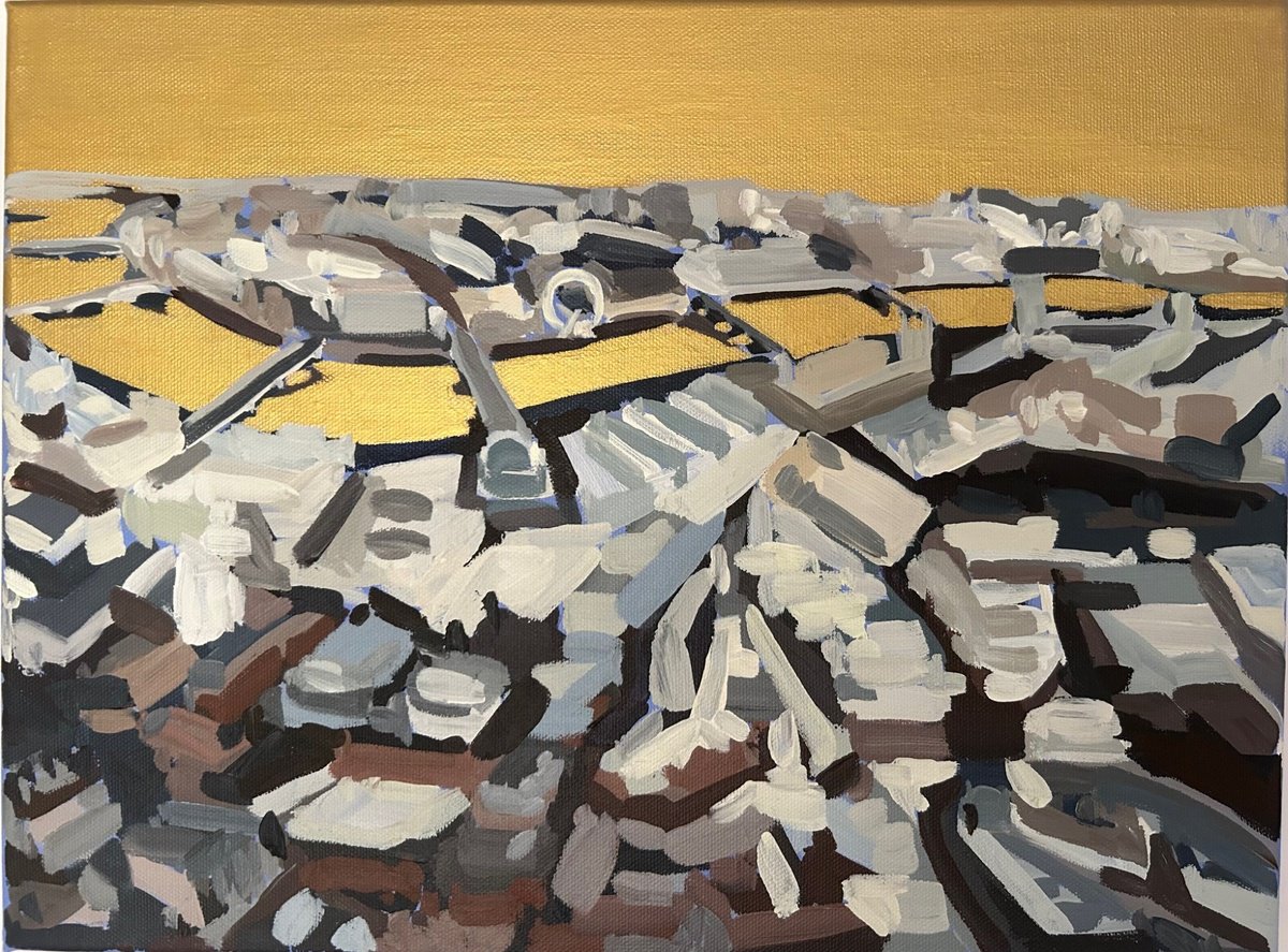 Gilded Thames 2 By Sarah Adams, 16 X 12, Artwork For Sale On Artfinder