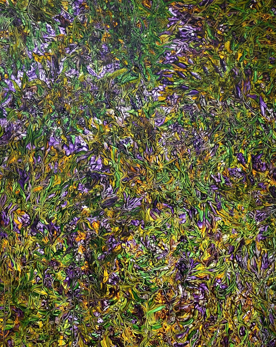 Summer Garden By Kathleen Mullaniff, 31 X 39, Artwork For Sale On Artfinder