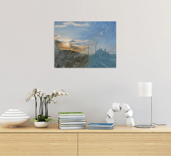 Sunrise Caramel sky Cityscape