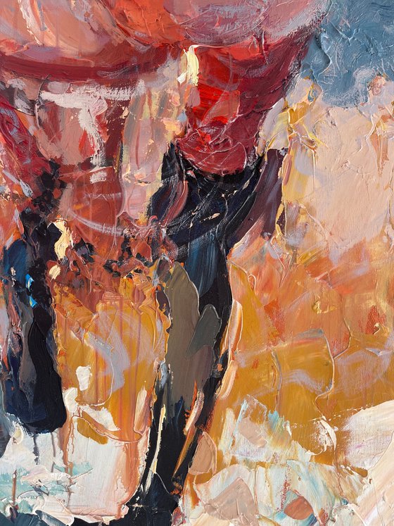 Female Nude Portrait Oil Painting on Canvas