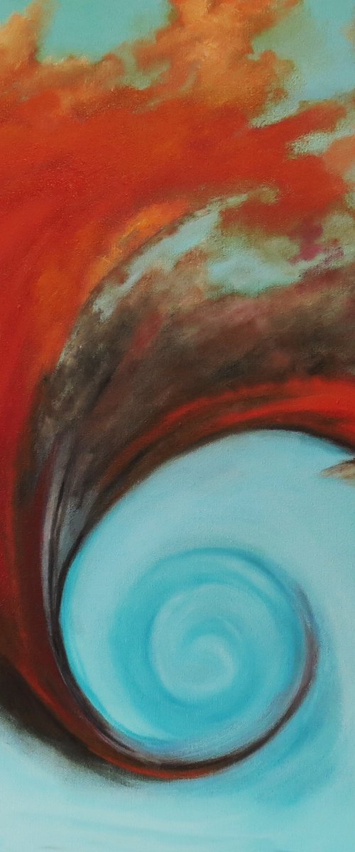 Red and Turquoise by Maureen Greenwood