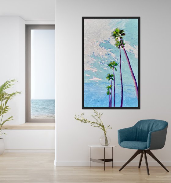 Vanilla sky with palms 32-20in