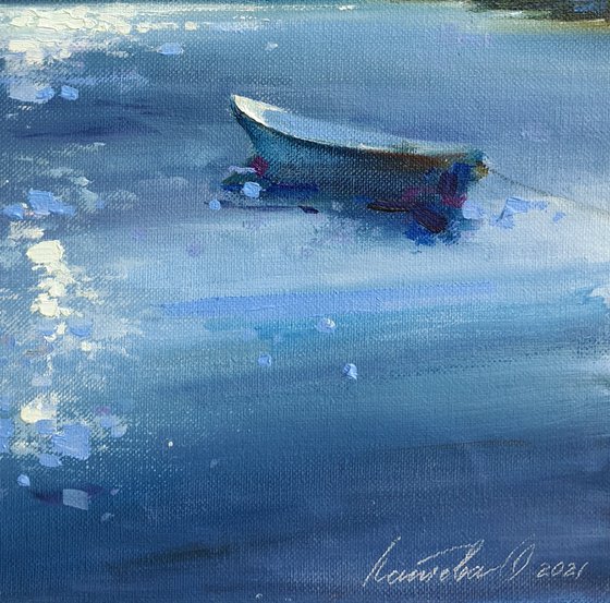 Dawn at sea in  October